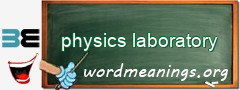 WordMeaning blackboard for physics laboratory